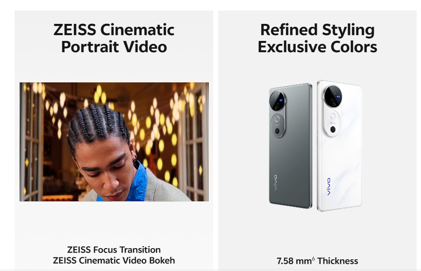 Refurbished vivo V40 5G(12GB RAM and 256GB ) , 6.78-inch AMOLED , Dual 50MP (main) + 50MP (ultra-wide). 5500mAh battery