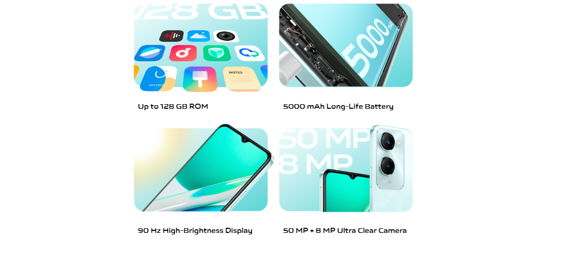 Refurbished Phone  Vivo Y18 (6GB RAM / 128GB storage),  6.56-inch IPS LCD,  MediaTek Helio G85 ,  50MP primary wide sensor , 5,000 mAh battery with 15W