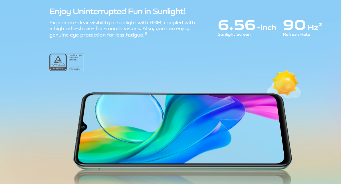 Refurbished Phone Vivo Y03 (4+64GB), 6.56-inch IPS LCD, MediaTek Helio G85 (12 nm),  Dual setup with a 13 MP main camera,  5000 mAh battery with 15W wired fast