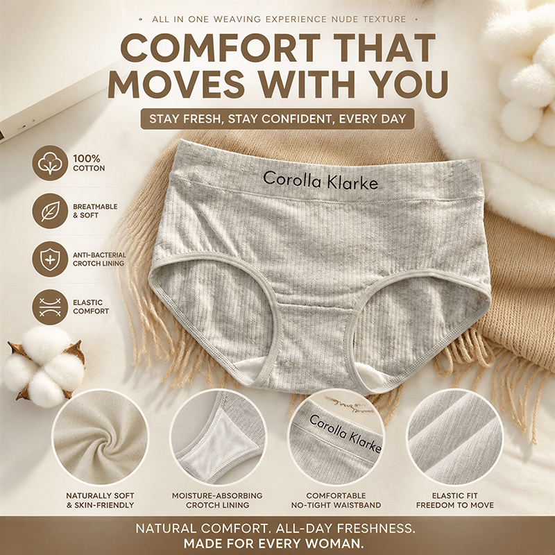 Woman Clothes 6 Pcs Women Underwear Letter Seamless Women Panties Underpanties Sports Soft Female Underwear Plus Size solid color Pure Cotton Women's Intimates