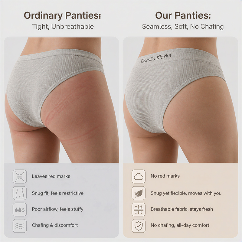 Woman Clothes 6 Pcs Women Underwear Letter Seamless Women Panties Underpanties Sports Soft Female Underwear Plus Size solid color Pure Cotton Women's Intimates
