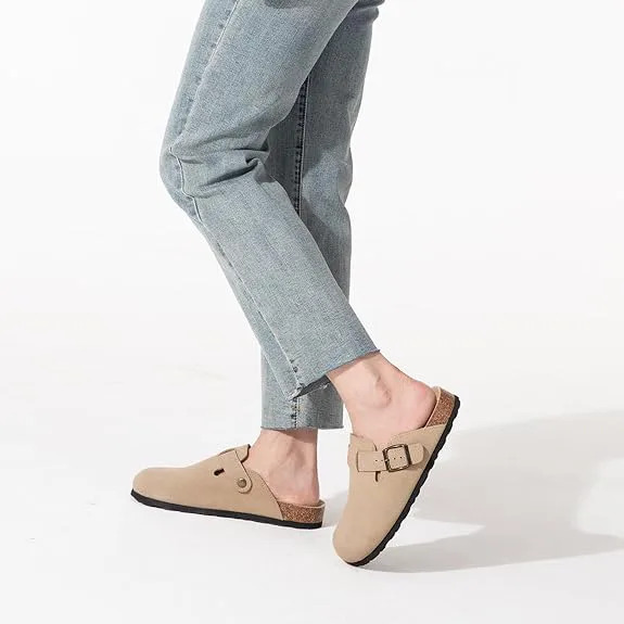 Premium Comfort Suede Clogs Unisex Slip-On  Adjustable Fit, Soft Footbed Casual Slip-On Sandals, Lightweight | Adjustable Fit  Modern Design Comfort Sandals Shoes Lightweight, Durable