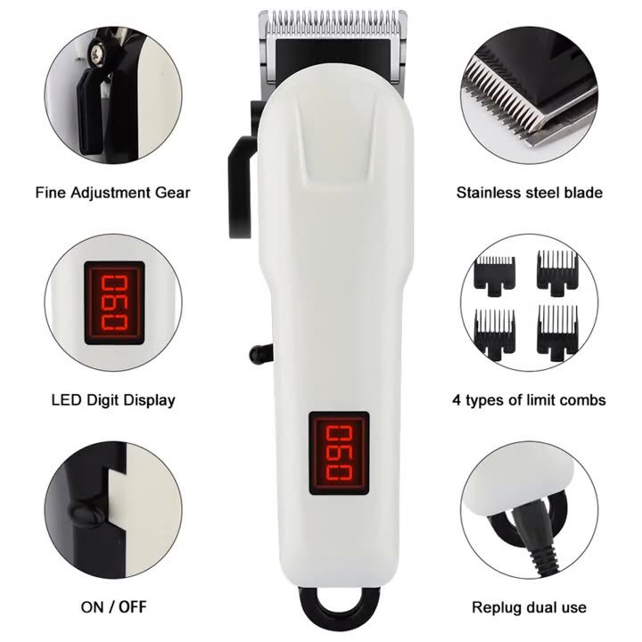 New Model Rechargeable Hair Clipper With High-quality LCD Display Suitable Hair Cutting Machine For Home Use Hair Salons And Professional Barbershops Hair Trimmers