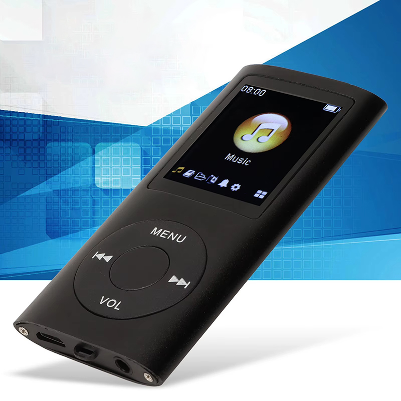 3PCS【MP4 Player+16GB Memory Card+Wired Earphones】Classic 4th Gen MP3 MP4 Player 1.8 Inch HD Display Portable Music Video Player E-Book Student Walkman Includes a 16GB Memory Card — Large Capacity