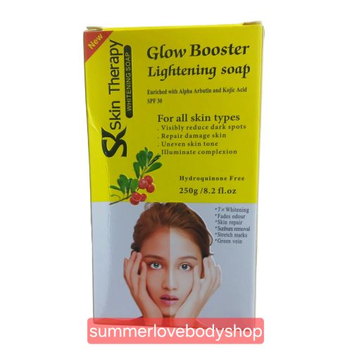 Glow Booster Oil + Soap - Enriched with Alpha Arbutin & Kojic Acid - Reduce Black Spots, Repair Damaged Skin, Uneven Skin Tone, & Illuminate Complexion