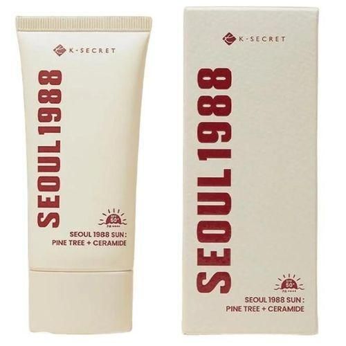 Seoul 1988 Sun Cream SPF 50+ PA++++ - Pine Tree & Ceramide - Moisturizes, Soothes Inflammation & Redness, Boosts Collagen Production, Improves Elasticity - 50ml