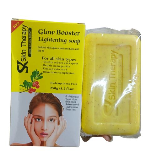 Glow Booster Oil + Soap - Enriched with Alpha Arbutin & Kojic Acid - Reduce Black Spots, Repair Damaged Skin, Uneven Skin Tone, & Illuminate Complexion
