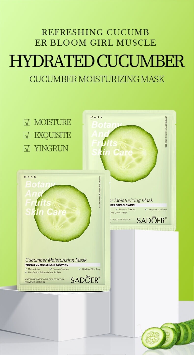 SADOER Fruit Face Mask - Botany & Fruit Skin Care - Anti Wrinkle, Moisturizing, Essence Texture, Brightens Skin Tone, Firming