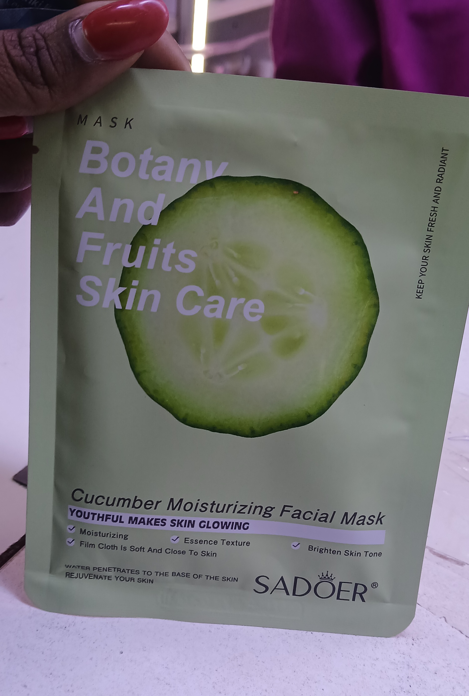 SADOER Fruit Face Mask - Botany & Fruit Skin Care - Anti Wrinkle, Moisturizing, Essence Texture, Brightens Skin Tone, Firming