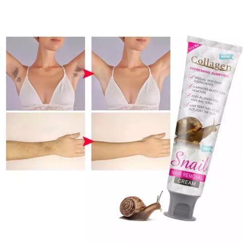 Snail Collagen Hair Remover Cream - Unisex, Skin Repair, Anti-Allergy, Quick Action, Gentle Formula