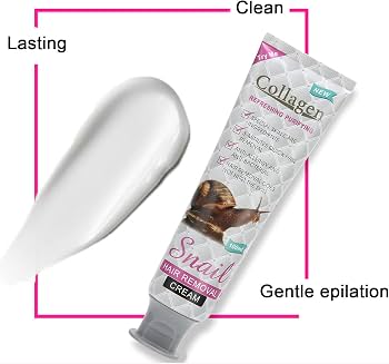 Snail Collagen Hair Remover Cream - Unisex, Skin Repair, Anti-Allergy, Quick Action, Gentle Formula
