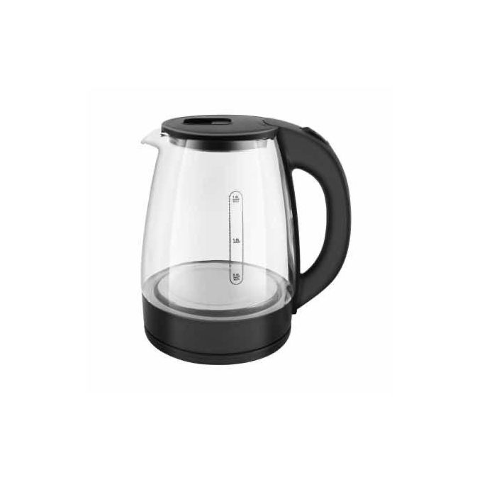 Glass Cordless Kettle 2 Liters -Black.Large Capacity Electric Water Kettle Household Hot Water Boiler with Automatic Shut Off Convenient Detachable Base for Tea Kitchen Kettle UK Plug