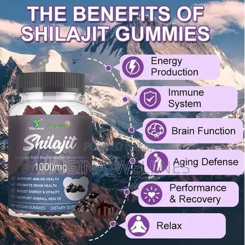 Daynee Shilajit Vegan Gummies – 1000mg (60 Gummies)