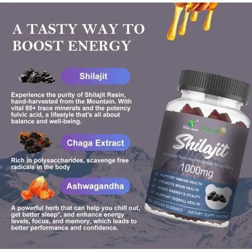 Daynee Shilajit Vegan Gummies – 1000mg (60 Gummies)