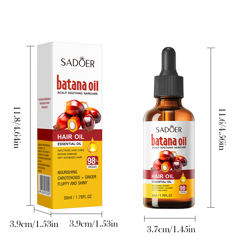 Batana Oil SADOER Hair Oil  Essential Oil that Activates Hair Follicle, Hair Growth, Hair Care, Scalp Care,Voluminous Dense Hair Growth, with Ginger and Hydrating Carotenoids For Fluffy Shiny Hair