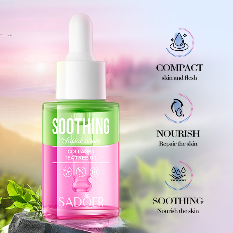Six (6) Pieces Set, Vitamin C Serum + Niacinamide Serum + Hyaluronic Serum + Soothing Facial Serum + Snail Collagen Serum + Sadoer  Collagen Serum  Anti Wrinkles, Anti Acne Turmeric Serum, Hydrating