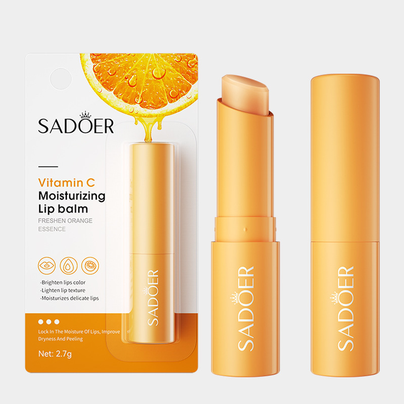 SADOER Vitamin C  Lip Balm Moisturizing Anti Cracking Hydrating Repair Nourishing Lipstick Lips Skin Care Products, For Nourishing, Pink Tender Lips, Lips Brightening