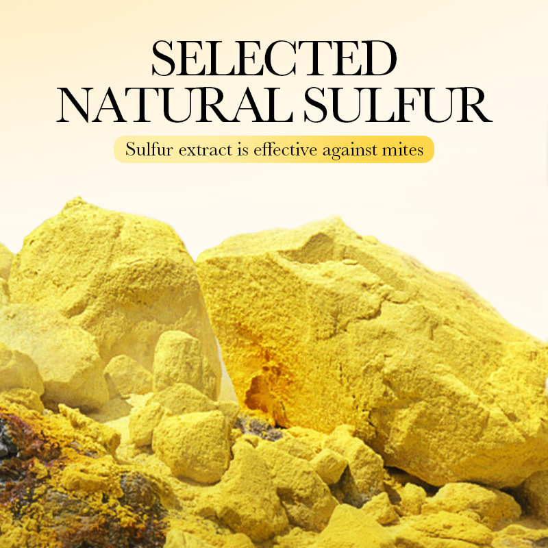 SADOER Sulfur Soap Mite Removal Soap, for Gentle Cleaning, Remove Acne and Smooth Skin Sulfur Cleanser Body Wash, Face Wash Bar Face Body Care