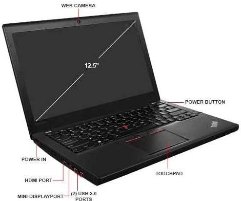 Laptop Lenovo ThinkPad X260 compact durable 6th Gen Intel Core i5 8GB Ram 256GB Rom SSD 12.5 inch  laptop strong chassis office work writing school tasks and basic browsing computer