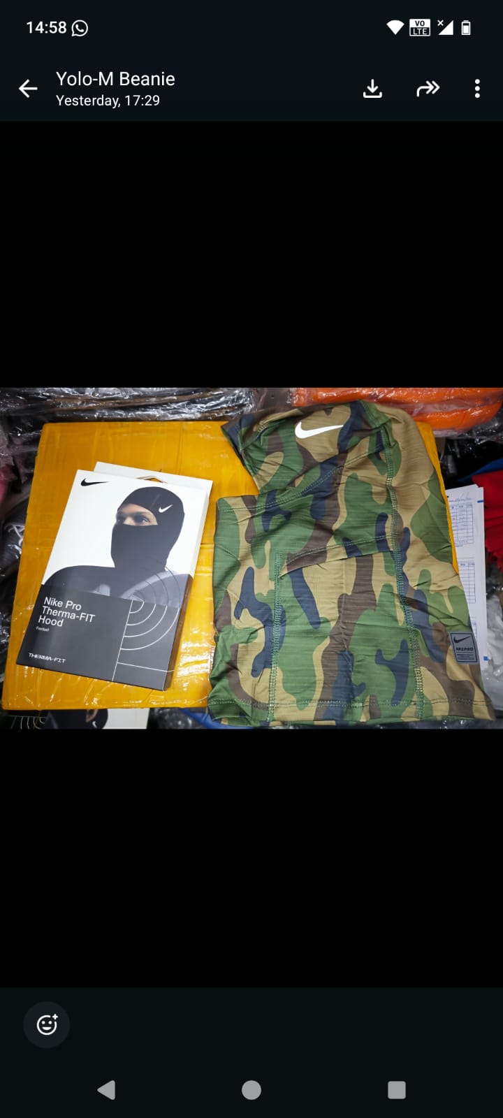 🔥 Nike Pro Therma-FIT Hood Balaclava –Camouflage Winter Face Mask Ski Mask Beanie Full Coverage Cold Weather Sports Hood (mavins, caps, head wraps, head bands)