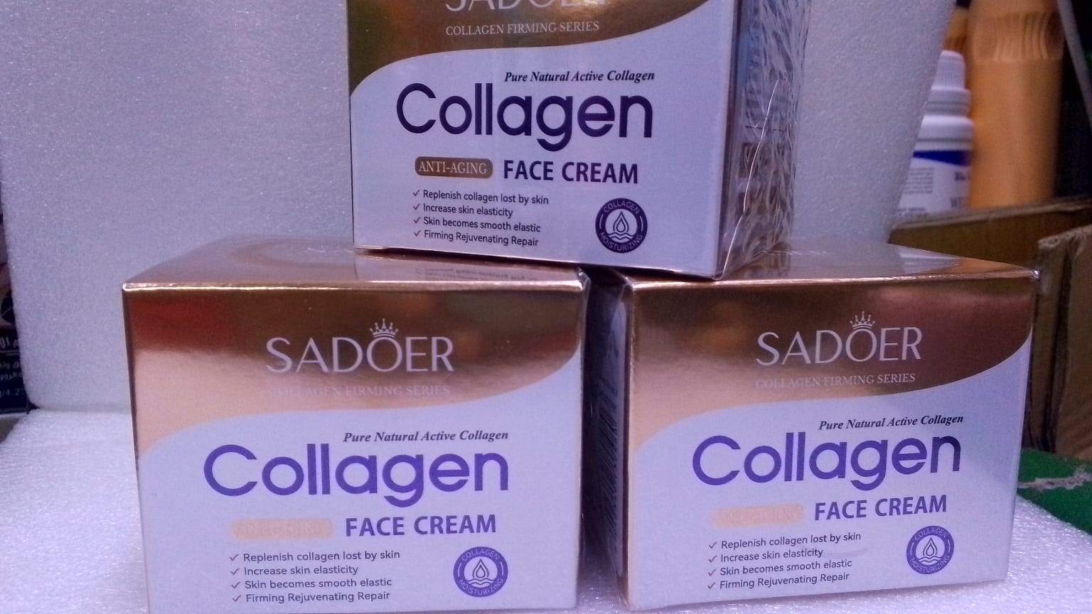 SADOER Collagen Face Cream 50g | Anti-Aging Face Moisturizer | Firming & Lifting Cream | Collagen Skin Repair Cream | Hydrating & Rejuvenating Skincare for Youthful Glowing Skin