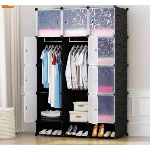 Portable 3-Column Plastic Wardrobe Keep your clothes well organized with the Portable 4-Column Plastic Wardrobe, a spacious and modern storage solution designed for homes with limited space. With mult