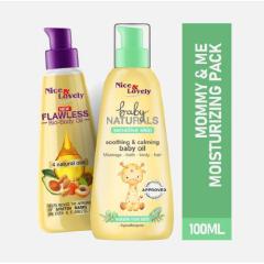 Nice & Lovely Mommy & Me Moisturizing Pack: Body Oil 100ml + Baby Oil 100ml (Pack of 2)