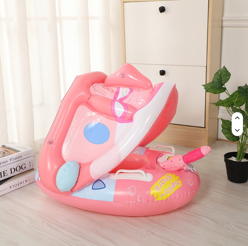 Kids Swimming Float Ring with Canopy PVC Inflatable – Baby Pool Floater, Sunshade Cover, Safe Comfortable Seat, Durable Leak-Proof Design, Fun Water Play Toy for Children, On OfferHot Selling