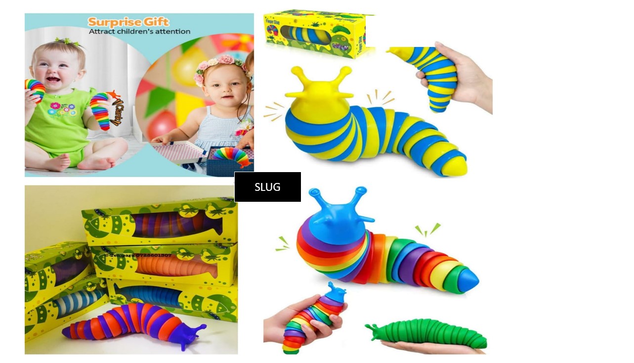 Articulated Slug Fidget Toy – 3D Printed Sensory Stress Relief Toy with Flexible Clickable Joints for Focus, Anxiety Relief and Hand Exercise for Kids and Adults