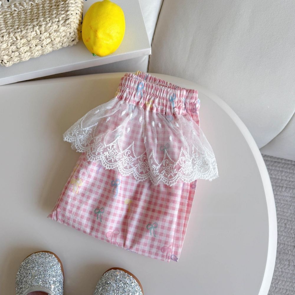 Girls' unique and super cute pants, new summer 2026, thin, loose, casual, adorable baby two-piece mosquito-proof pants.