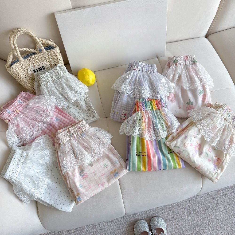 Girls' unique and super cute pants, new summer 2026, thin, loose, casual, adorable baby two-piece mosquito-proof pants.