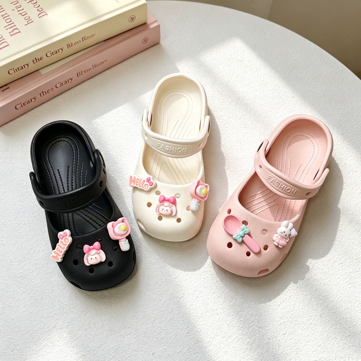 Girls' Slippers 2026 New Princess Ballet Mary Jane Casual Slip-On Children's Sandals for Summer, Beach Wear