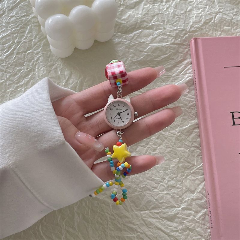 Candy-colored jelly soft girl, with an ins style, high appearance standards, student watch, female high school student, simple and fashionable, cute and adorable girl