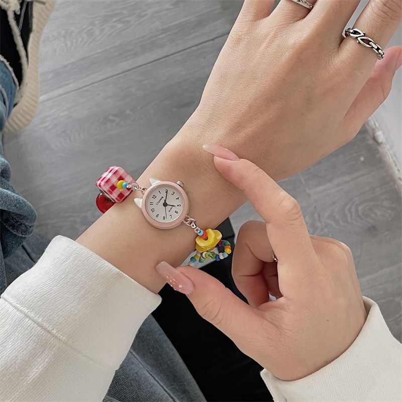 Candy-colored jelly soft girl, with an ins style, high appearance standards, student watch, female high school student, simple and fashionable, cute and adorable girl