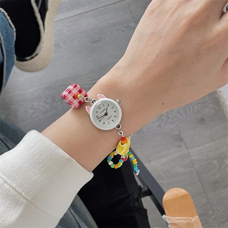 Candy-colored jelly soft girl, with an ins style, high appearance standards, student watch, female high school student, simple and fashionable, cute and adorable girl