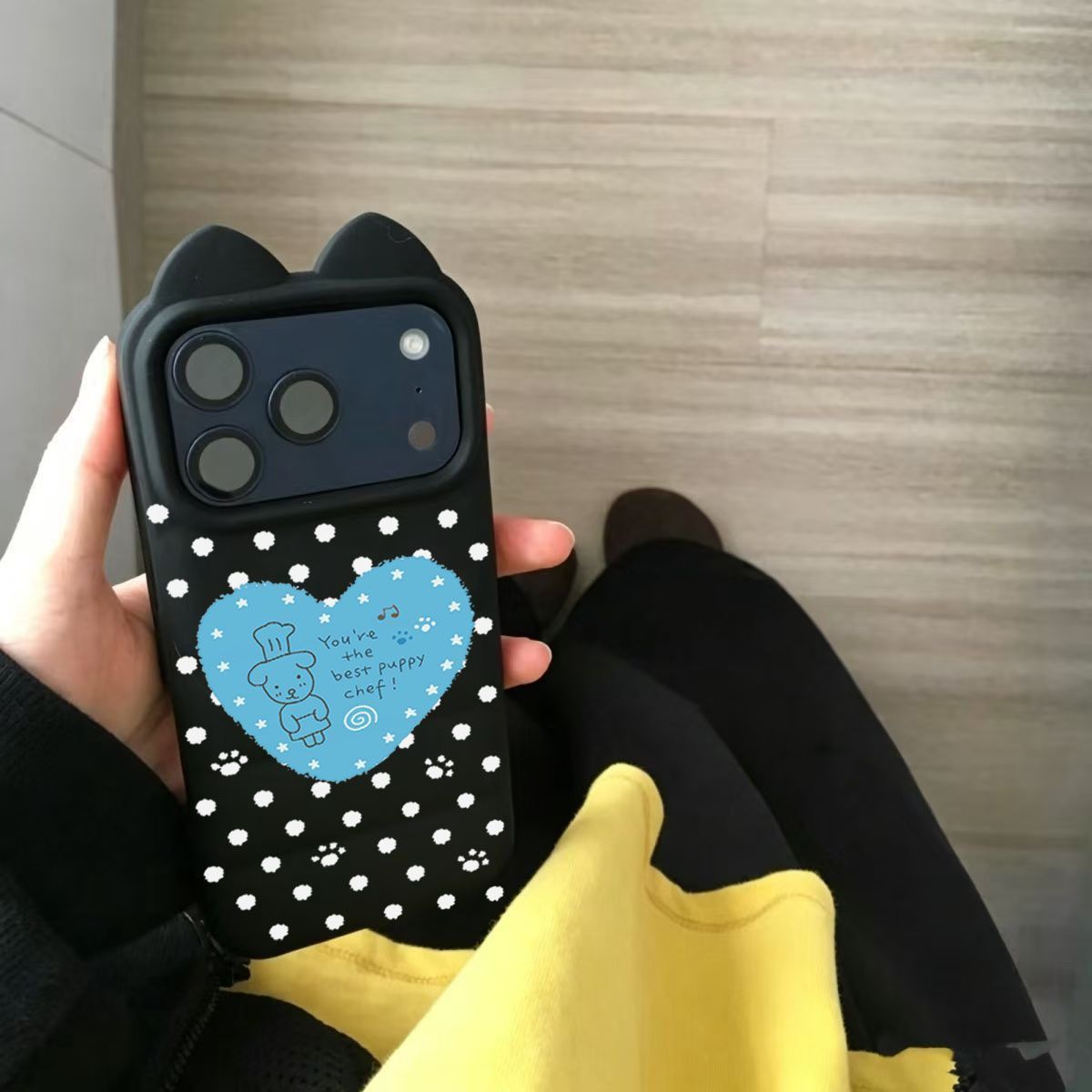 Suitable for iPhone 17 Promax phone case. Applicable to Apple 1 stereo fox ears 16 Pro 15.