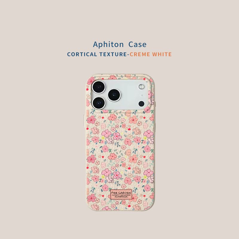 Full-screen red flowers are suitable for iPhone 17 Pro Max phone cases, iPhone 16 leather texture 14/15 minimalist 12 Pro cases.