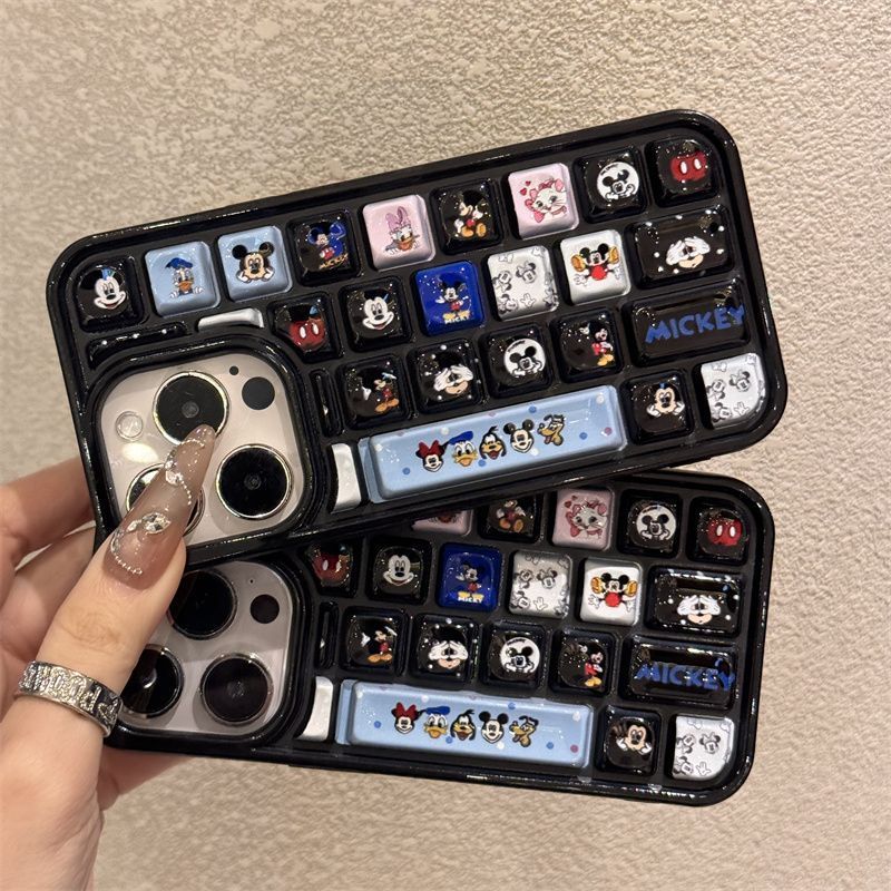 Cute 3D Keyboard Case for iPhone 16 Pro Max, 15, 14, 13, 12, 11 – Shockproof and Creative Design