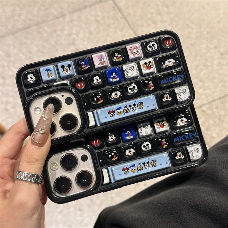 Cute 3D Keyboard Case for iPhone 16 Pro Max, 15, 14, 13, 12, 11 – Shockproof and Creative Design
