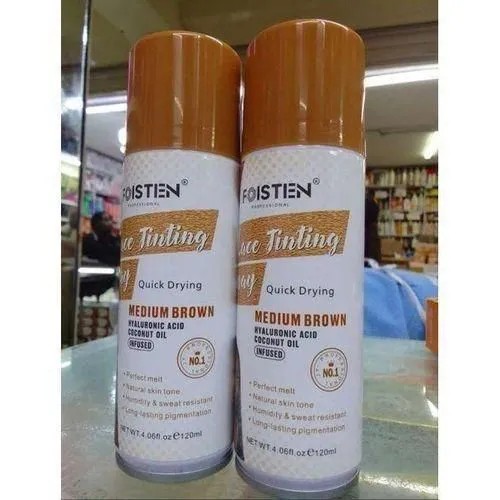 Foisten Lace Tint Spray Medium Brown 120 ml – Long-Lasting Wig Lace Tone Matching, Quick-Dry, Invisible Finish, No Residue, Professional Tint for Lace Frontals & Closures