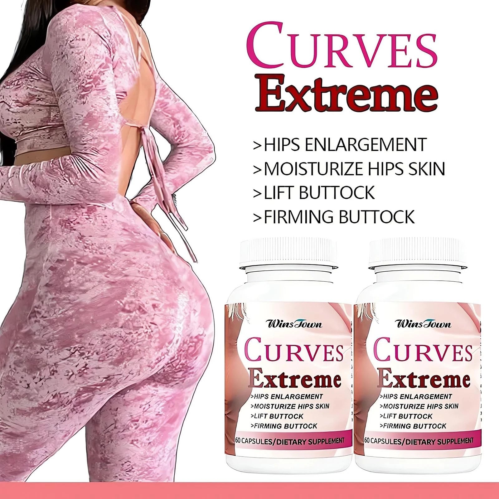 Extreme Curve Big Butt Enlargement Pills ; Buttock Enhancement; Butt And Hip Enlargement Firming Maca Capsule