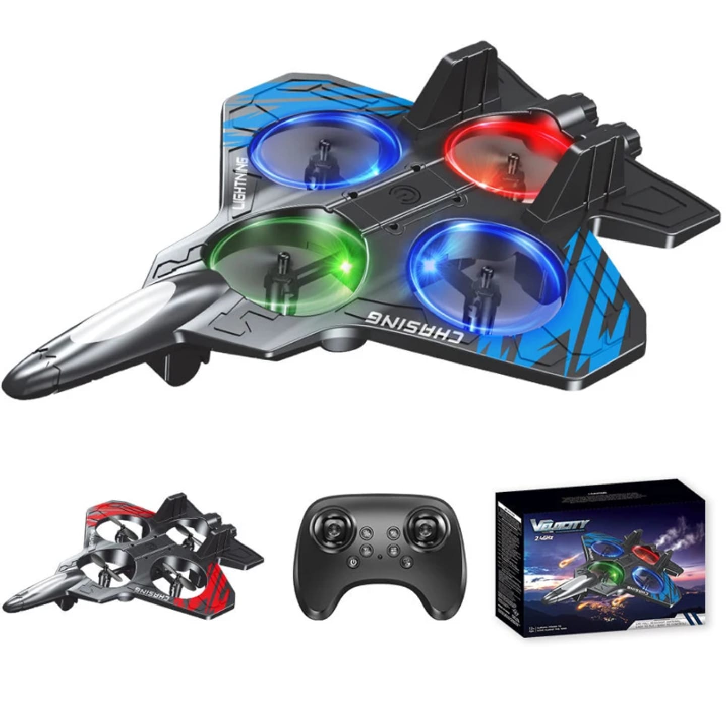 fighter plane toy jet with stunt roll for kids' long range, kids flying RC toy quadcopters remote control airplane toys