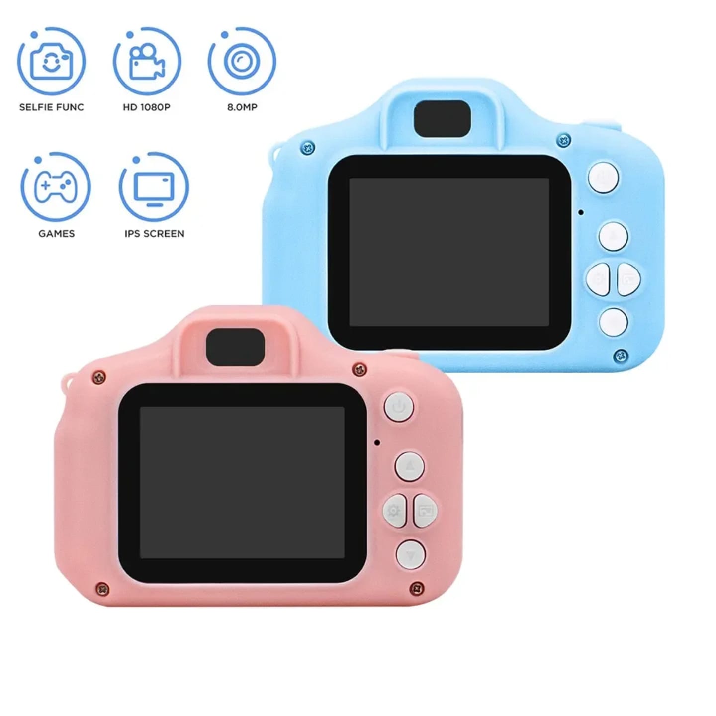 kids' camera mini digital full hd screen with games for kids gift learning material christmas gifts for kids, child camera