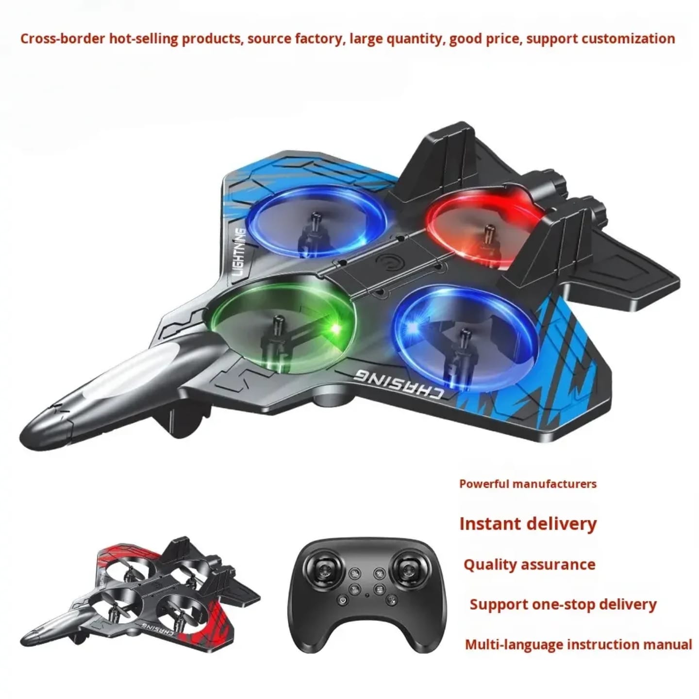 fighter plane toy jet with stunt roll for kids' long range, kids flying RC toy quadcopters remote control airplane toys
