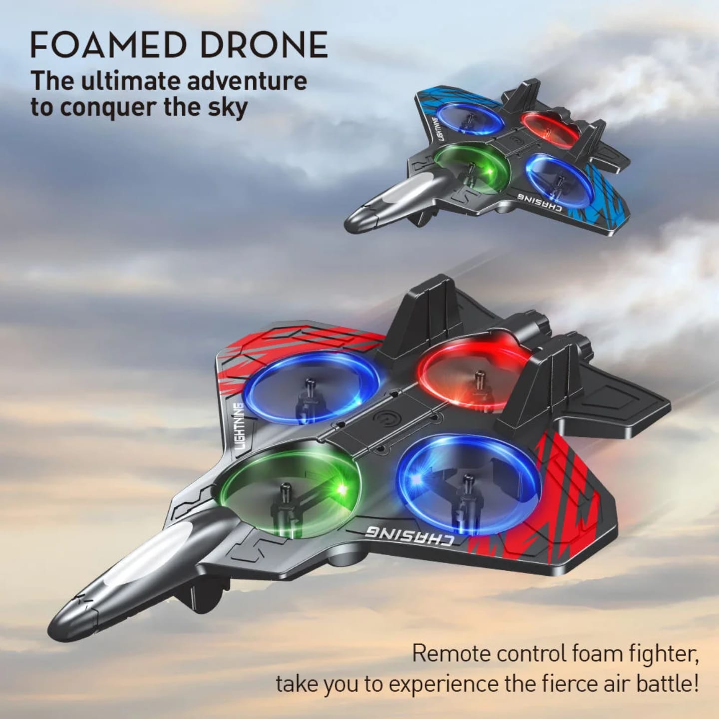 fighter plane toy jet with stunt roll for kids' long range, kids flying RC toy quadcopters remote control airplane toys