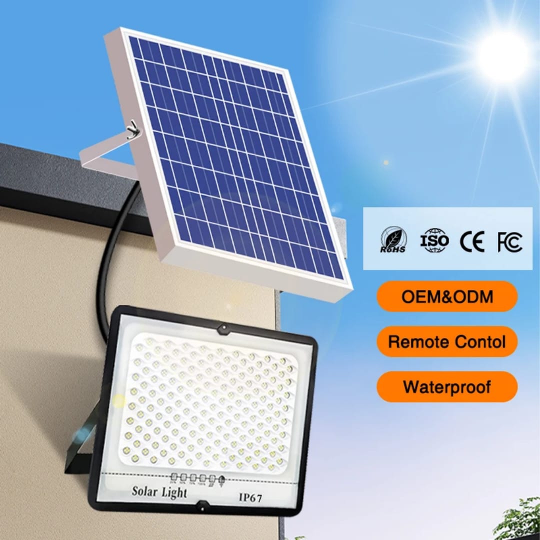 300w solar flood lights high power brightness garden outdoor security flood lights portable LED solar lights with remote control and waterproof high quality lights