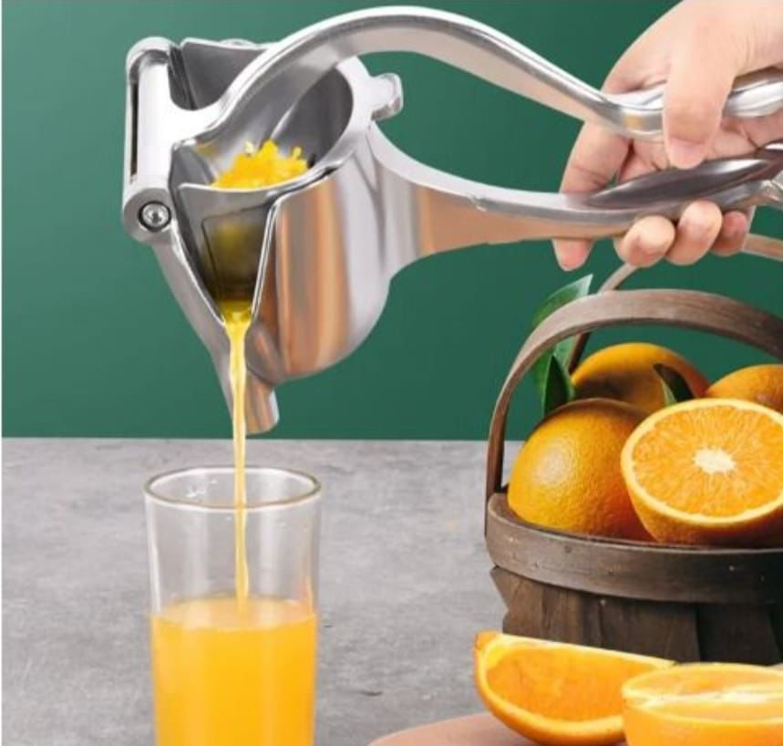 🍊✨ Stainless Steel Manual Citrus Juicer – Heavy-Duty Hand Press Orange Squeezer with Effortless Juice Extraction, Durable Metal Design & Convenient Fresh Juice Maker for Home, Kitchen, Café and Resta