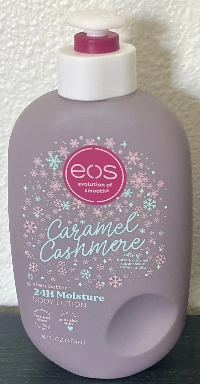 Eos Shea Better Caramel Cashmere Body Lotion 473ml 24 Hour Moisture Shea Butter Lotion With 7 Nourishing Oils Lightweight Non Greasy Hydrating Soft Smooth Skin Warm Caramel Vanilla Scent