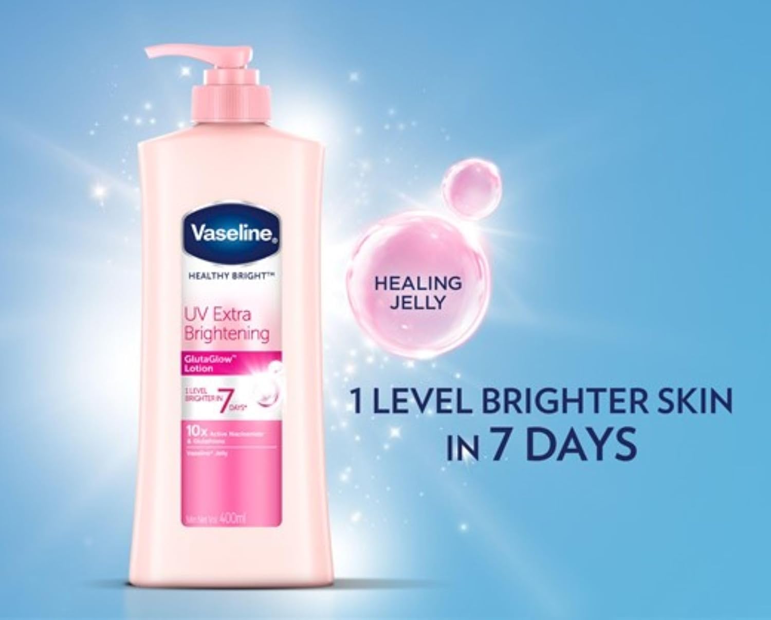 3 Packs Vaseline Set UV Extra Brightening Even Tone Body Lotion + Dewway Radiance Serum + Vaseline Body Oil for Glowing Skin, with Vitamin B3 - 500ml For Radiant Looking Skin Vaseline Body Lotion