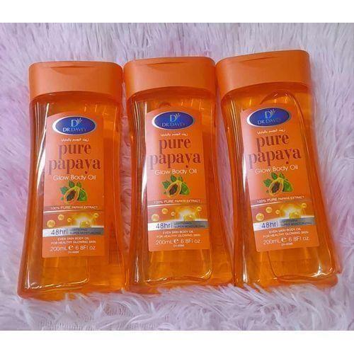 Dr Davey Papaya Glow Body Oil 1000ml Whitening Moisturizing Skin Brightening Anti Aging Nourishing Body Oil With Papaya Extract For Glowing Smooth Even Tone Soft Healthy Radiant Skin